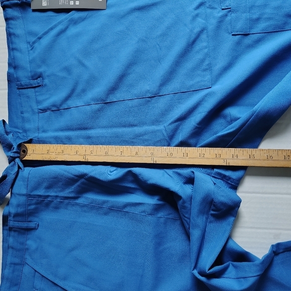 Grey's Anatomy by Barco Men’s XL Scrub Pants Blue 6 Pocket Zip Fly Drawstring - Picture 6 of 15